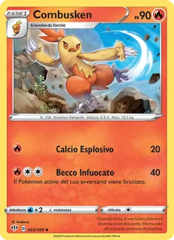 Carta Combusken dell'espansione Fiamme Oscure, numero 23/189