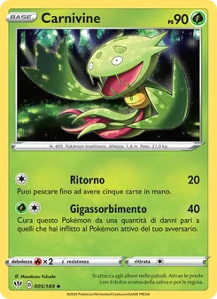 Carta Carnivine dell'espansione Fiamme Oscure, numero 5/189
