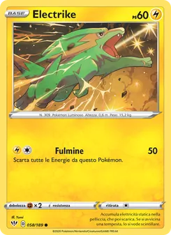 Carta Electrike dell'espansione Fiamme Oscure, numero 58/189