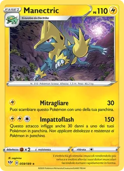 Carta Manectric dell'espansione Fiamme Oscure, numero 59/189