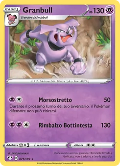 Carta Granbull dell'espansione Fiamme Oscure, numero 71/189