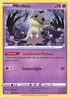 Carta Mimikyu dell'espansione Fiamme Oscure, numero 81/189