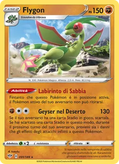 Carta Flygon dell'espansione Fiamme Oscure, numero 91/189