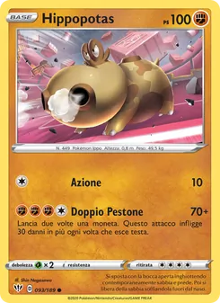 Carta Hippopotas dell'espansione Fiamme Oscure, numero 93/189