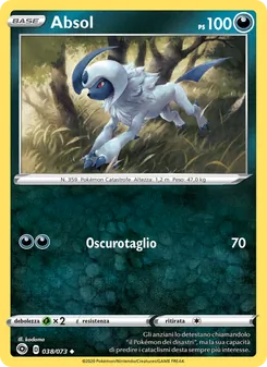 Carta Absol dell'espansione Futuri Campioni, numero 38/73