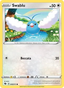 Carta Swablu dell'espansione Futuri Campioni, numero 48/73