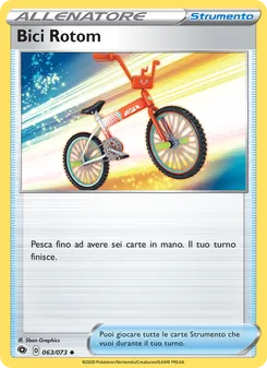 Carta Bici Rotom dell'espansione Futuri Campioni, numero 63/73