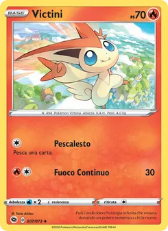 Carta Victini dell'espansione Futuri Campioni, numero 7/73
