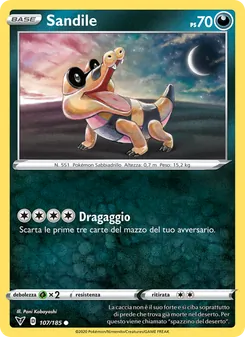 Carta Sandile dell'espansione Voltaggio Sfolgorante, numero 107/185