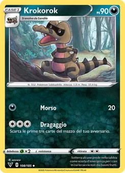 Carta Krokorok dell'espansione Voltaggio Sfolgorante, numero 108/185