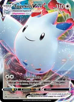 Carta Togekiss VMAX dell'espansione Voltaggio Sfolgorante, numero 141/185