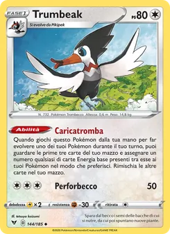 Carta Trumbeak dell'espansione Voltaggio Sfolgorante, numero 144/185