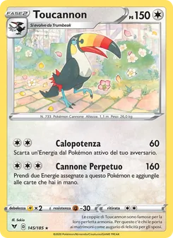 Carta Toucannon dell'espansione Voltaggio Sfolgorante, numero 145/185