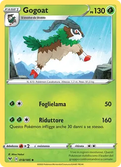 Carta Gogoat dell'espansione Voltaggio Sfolgorante, numero 18/185