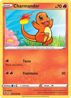 Carta Charmander dell'espansione Voltaggio Sfolgorante, numero 23/185