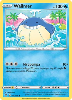 Carta Wailmer dell'espansione Voltaggio Sfolgorante, numero 31/185