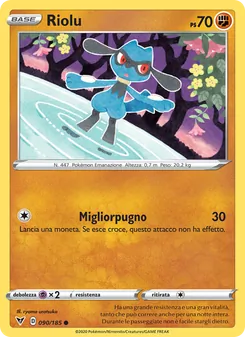 Carta Riolu dell'espansione Voltaggio Sfolgorante, numero 90/185