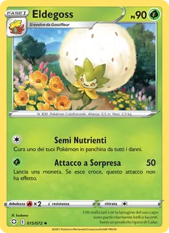 Carta Eldegoss dell'espansione Destino Splendente, numero 15/72