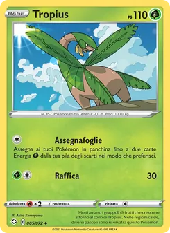 Carta Tropius dell'espansione Destino Splendente, numero 5/72