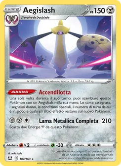 Carta Aegislash dell'espansione Stili di Lotta, numero 107/163