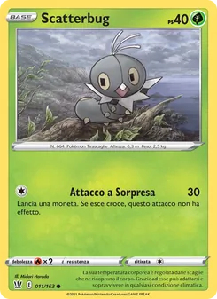 Carta Scatterbug dell'espansione Stili di Lotta, numero 11/163