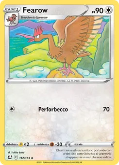 Carta Fearow dell'espansione Stili di Lotta, numero 112/163