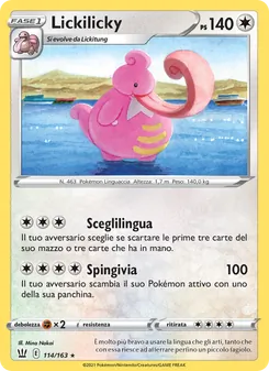 Carta Lickilicky dell'espansione Stili di Lotta, numero 114/163
