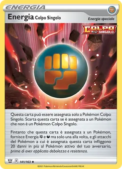 Carta Energia Colpo Singolo dell'espansione Stili di Lotta, numero 141/163