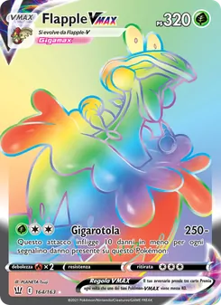 Carta Flapple VMAX dell'espansione Stili di Lotta, numero 164/163