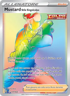 Carta Mustard Stile Singolcolpo dell'espansione Stili di Lotta, numero 177/163