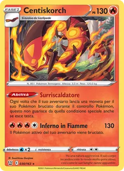 Carta Centiskorch dell'espansione Stili di Lotta, numero 30/163