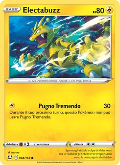 Carta Electabuzz dell'espansione Stili di Lotta, numero 44/163