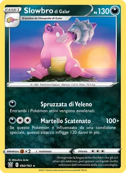 Carta Slowbro di Galar dell'espansione Stili di Lotta, numero 92/163