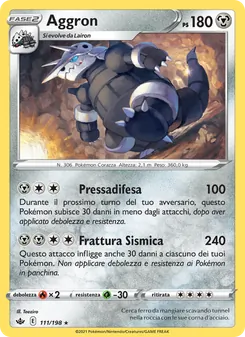 Carta Aggron dell'espansione Regno Glaciale, numero 111/198