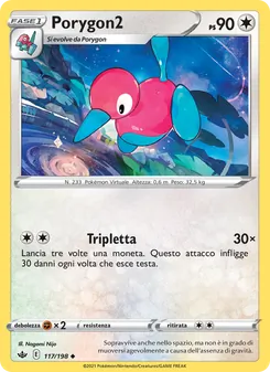 Carta Porygon2 dell'espansione Regno Glaciale, numero 117/198