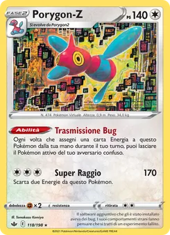Carta Porygon-Z dell'espansione Regno Glaciale, numero 118/198