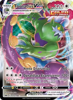 Carta Tornadus VMAX dell'espansione Regno Glaciale, numero 125/198