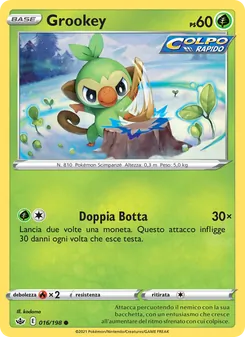Carta Grookey dell'espansione Regno Glaciale, numero 16/198