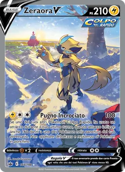 Carta Zeraora V dell'espansione Regno Glaciale, numero 166/198