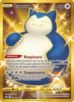 Carta Snorlax dell'espansione Regno Glaciale, numero 224/198