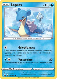 Carta Lapras dell'espansione Regno Glaciale, numero 29/198
