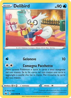 Carta Delibird dell'espansione Regno Glaciale, numero 32/198