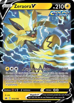 Carta Zeraora V dell'espansione Regno Glaciale, numero 53/198