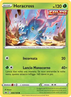 Carta Heracross dell'espansione Regno Glaciale, numero 6/198
