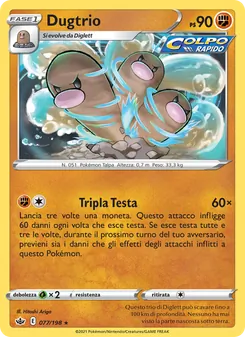 Carta Dugtrio dell'espansione Regno Glaciale, numero 77/198