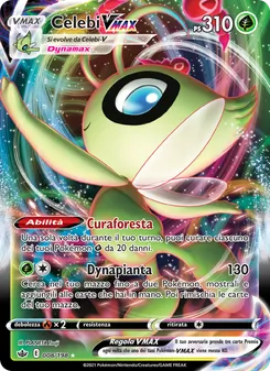 Carta Celebi VMAX dell'espansione Regno Glaciale, numero 8/198