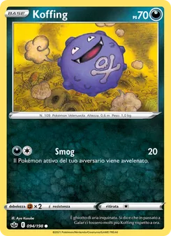 Carta Koffing dell'espansione Regno Glaciale, numero 94/198