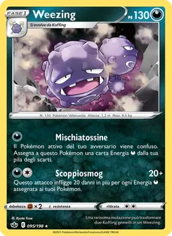 Carta Weezing dell'espansione Regno Glaciale, numero 95/198
