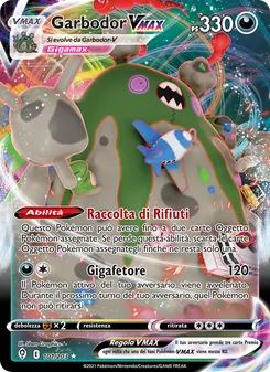 Carta Garbodor VMAX dell'espansione Evoluzioni Eteree, numero 101/203