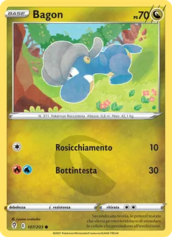 Carta Bagon dell'espansione Evoluzioni Eteree, numero 107/203
